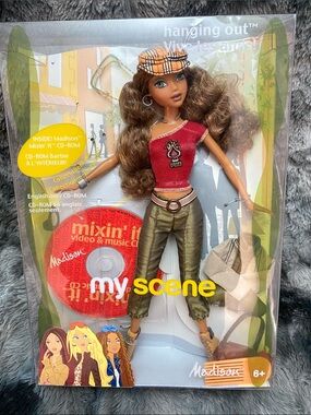 NIB 2003 Mattel My Scene Madison Doll - Red Top, Olive Pants, Tan Boots